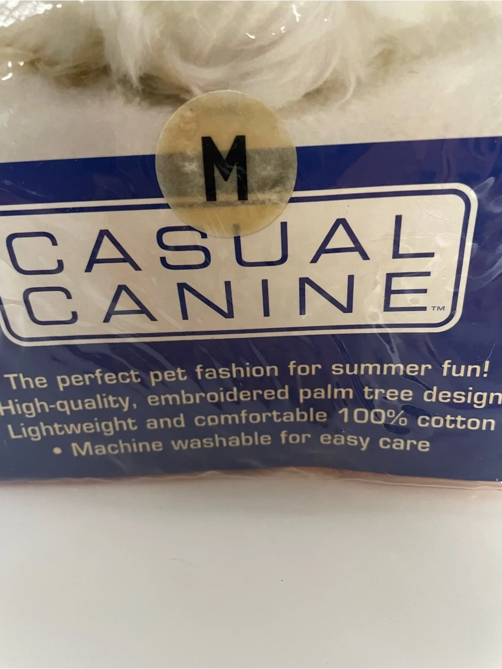 Casual Canine Orange Palm Embroidered Dog Tank